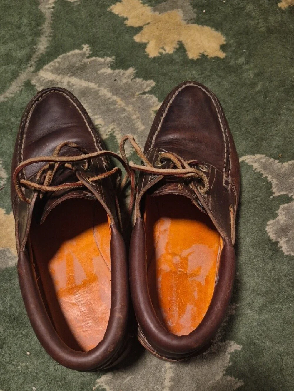Timberland Dark Brown Leather Moc Toe Boat Shoes